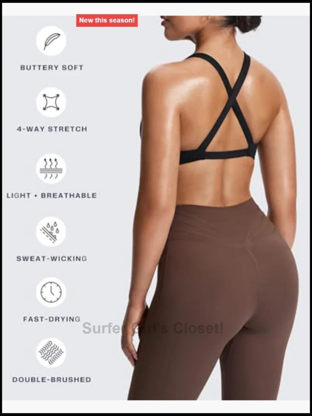 Women's Workout Sports Bra Low Impact Yoga Crop Tank with Cross Back Full